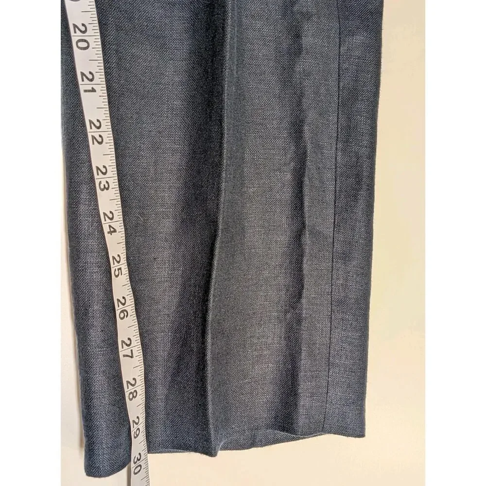 Brooks Brothers 1818 Madison 100% Linen Baird McNutt Dress Pants Men 36x30 Navy